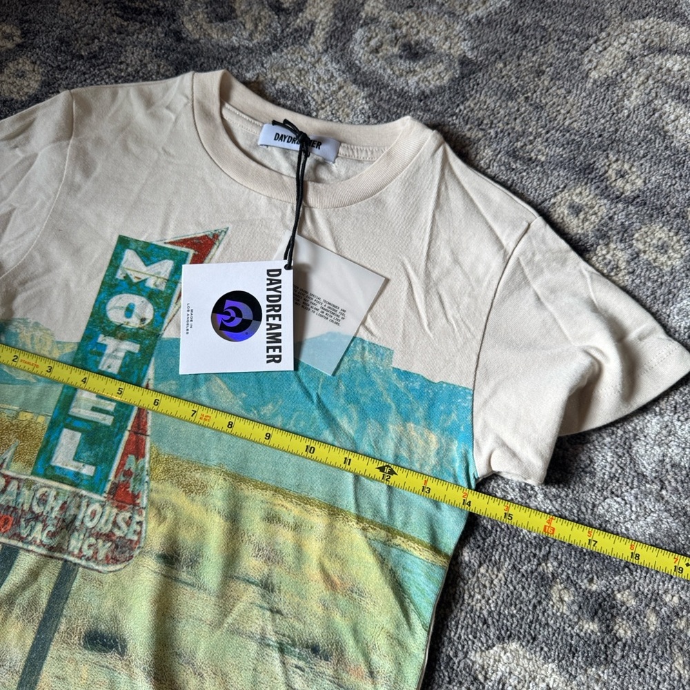 Daydreamer Beige Graphic Tee with Motel Ranch Design - NWOT - Picture 6 of 9